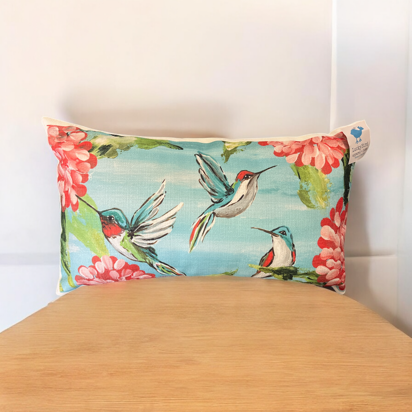 Hummingbird Lumbar Pillow