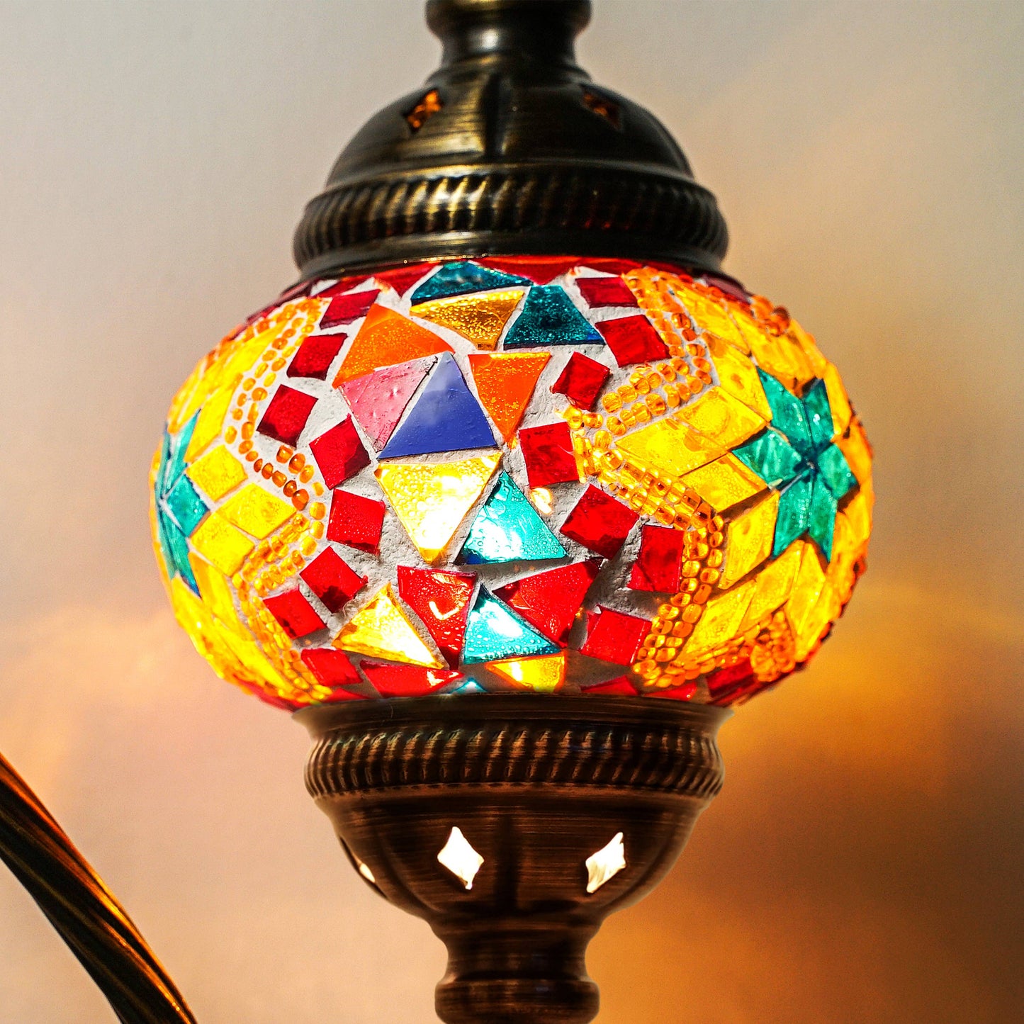 Turkish Moroccan Mosaic Table Lamp - Tiffany Handmade