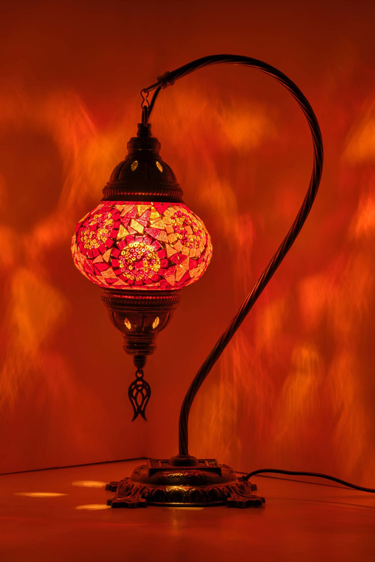 🌿 Handmade Swan Neck Mosaic Lamps Spring–Summer Bestseller