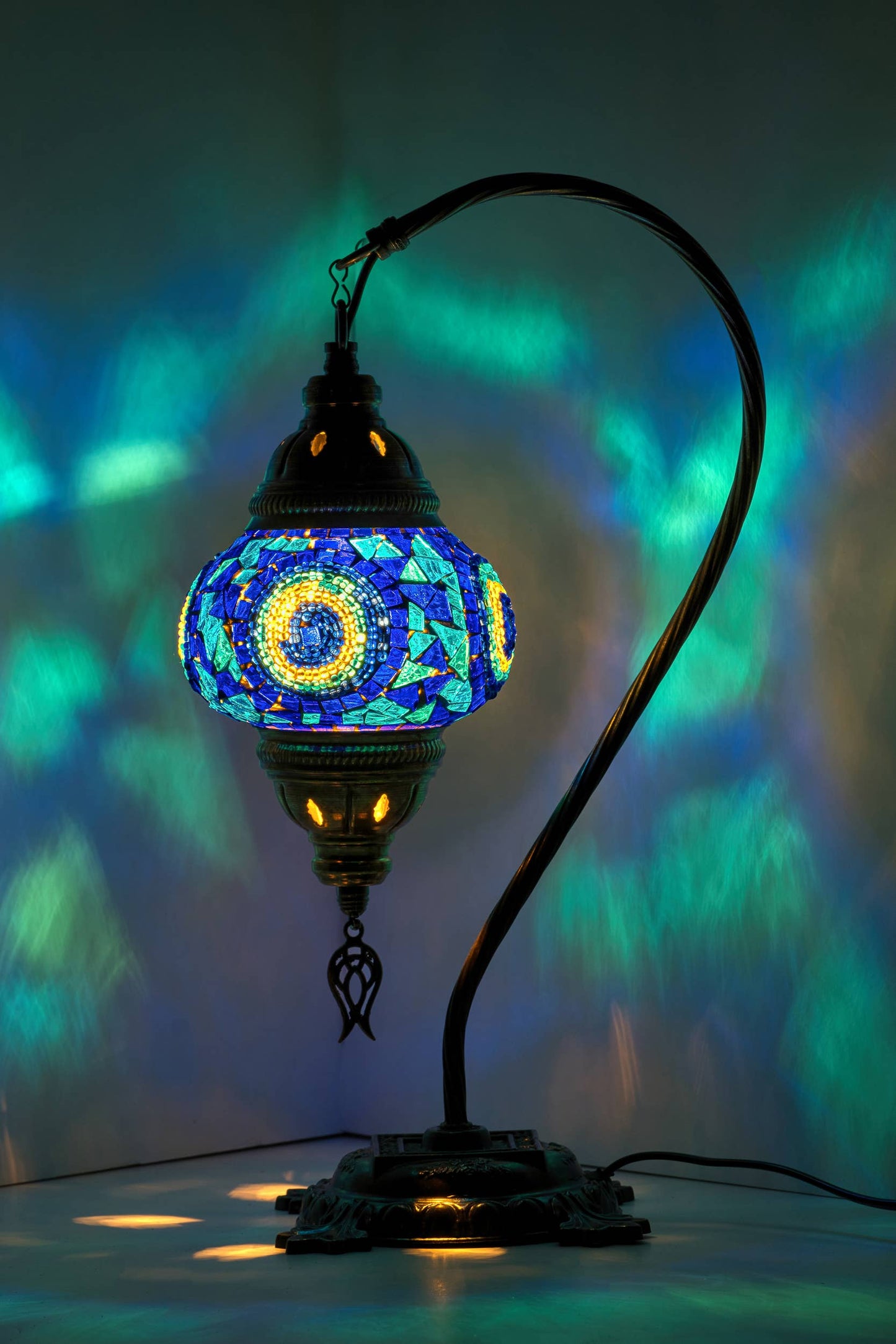 🌿 Handmade Swan Neck Mosaic Lamps Spring–Summer Bestseller