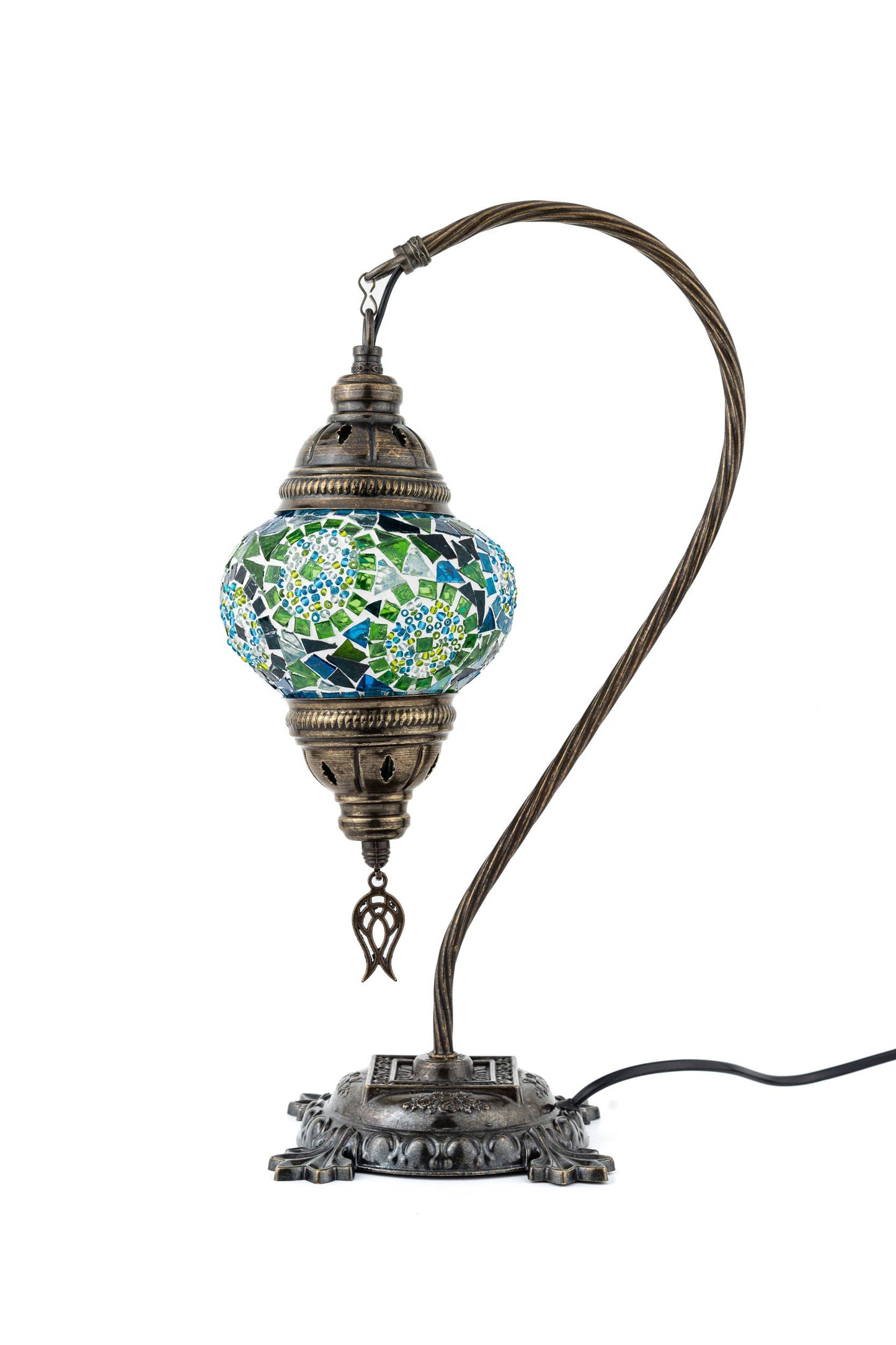 🌿 Handmade Swan Neck Mosaic Lamps Spring–Summer Bestseller