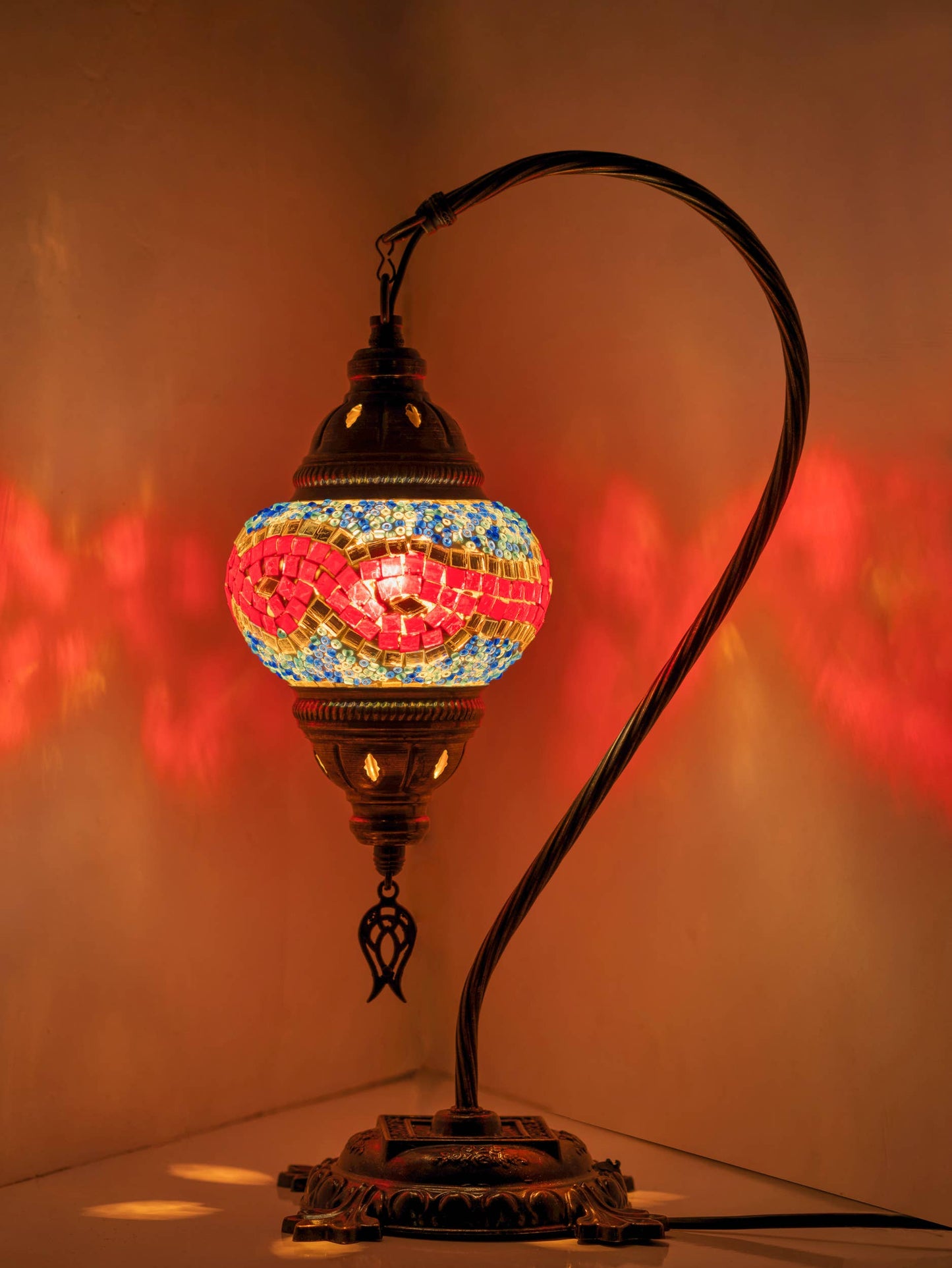 🌿 Handmade Swan Neck Mosaic Lamps Spring–Summer Bestseller