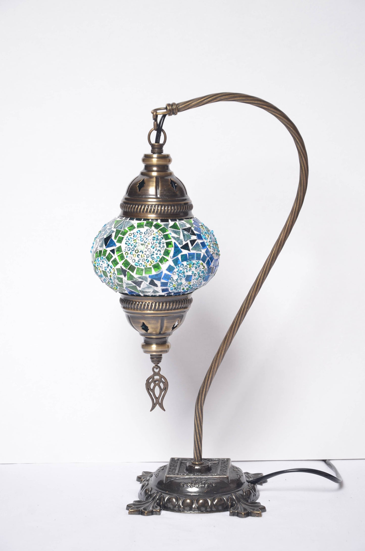 🌿 Handmade Swan Neck Mosaic Lamps Spring–Summer Bestseller