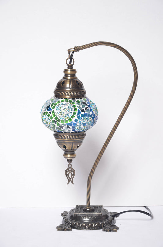 🌿 Handmade Swan Neck Mosaic Lamps Spring–Summer Bestseller