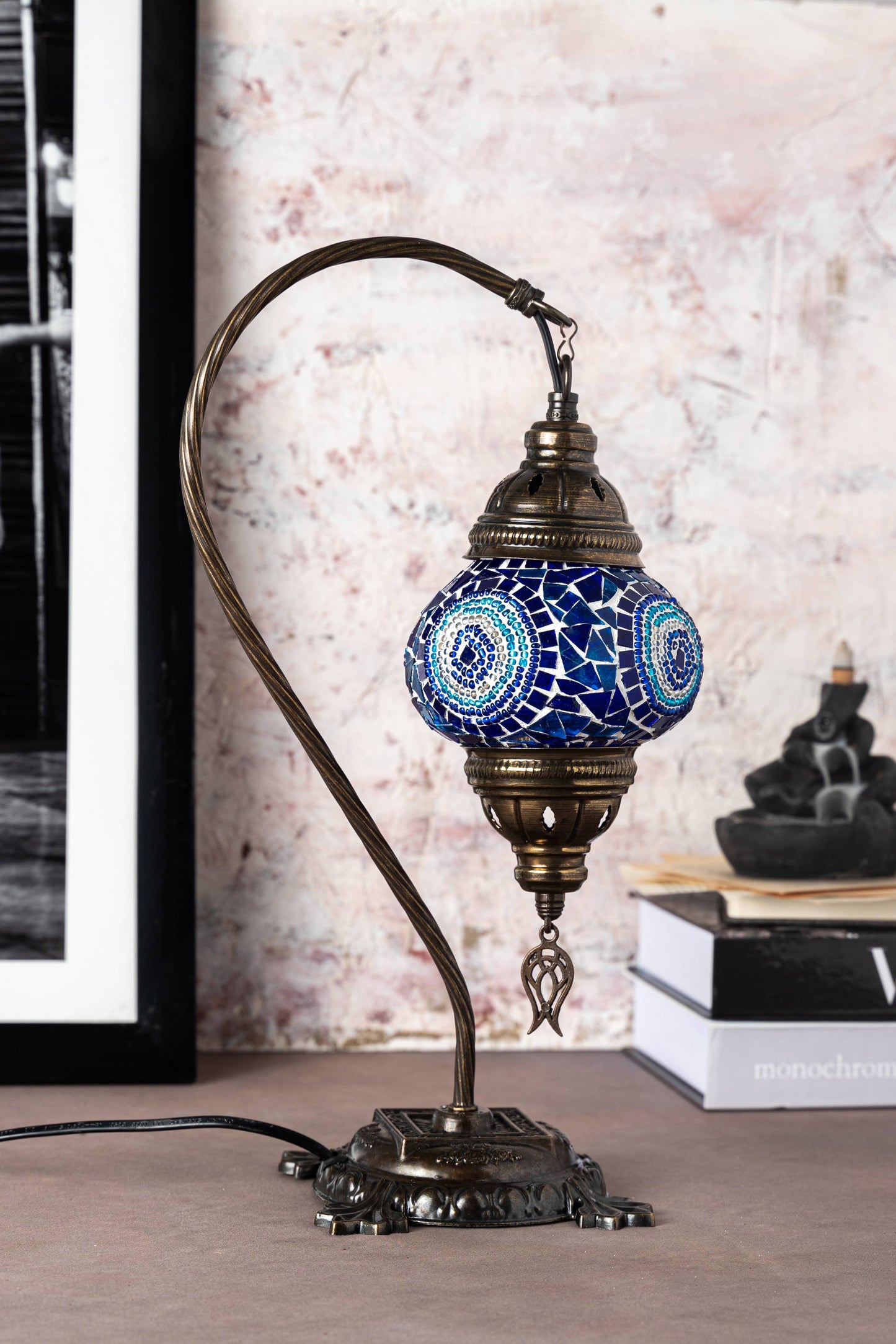 🌿 Handmade Swan Neck Mosaic Lamps Spring–Summer Bestseller