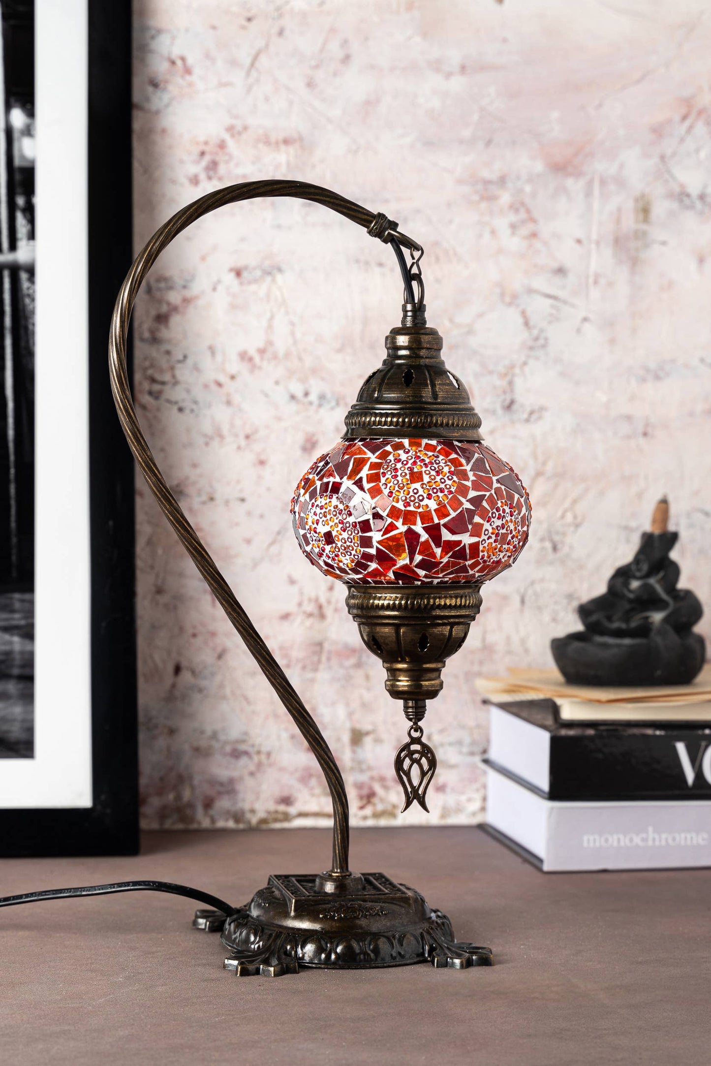 🌿 Handmade Swan Neck Mosaic Lamps Spring–Summer Bestseller