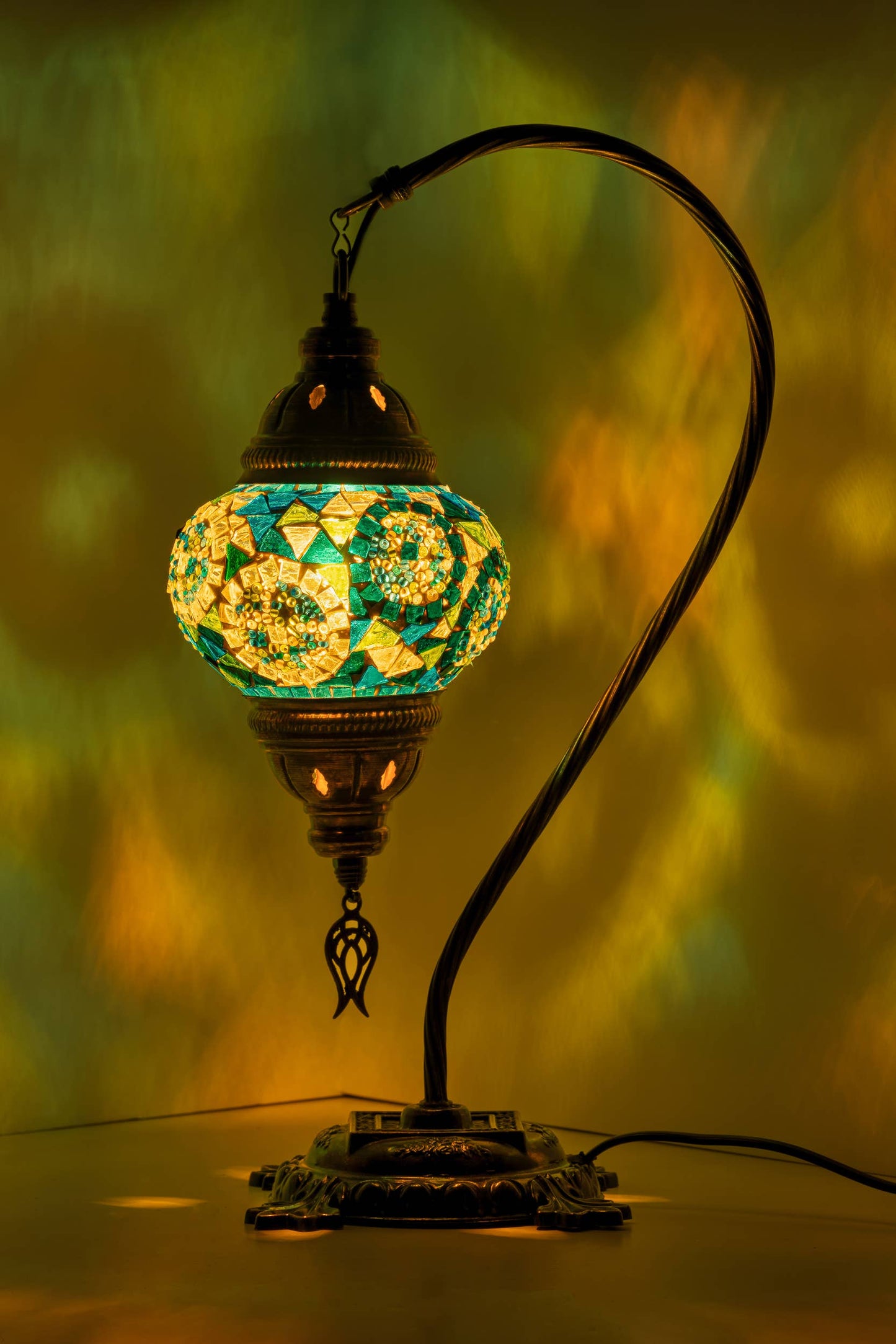 🌿 Handmade Swan Neck Mosaic Lamps Spring–Summer Bestseller
