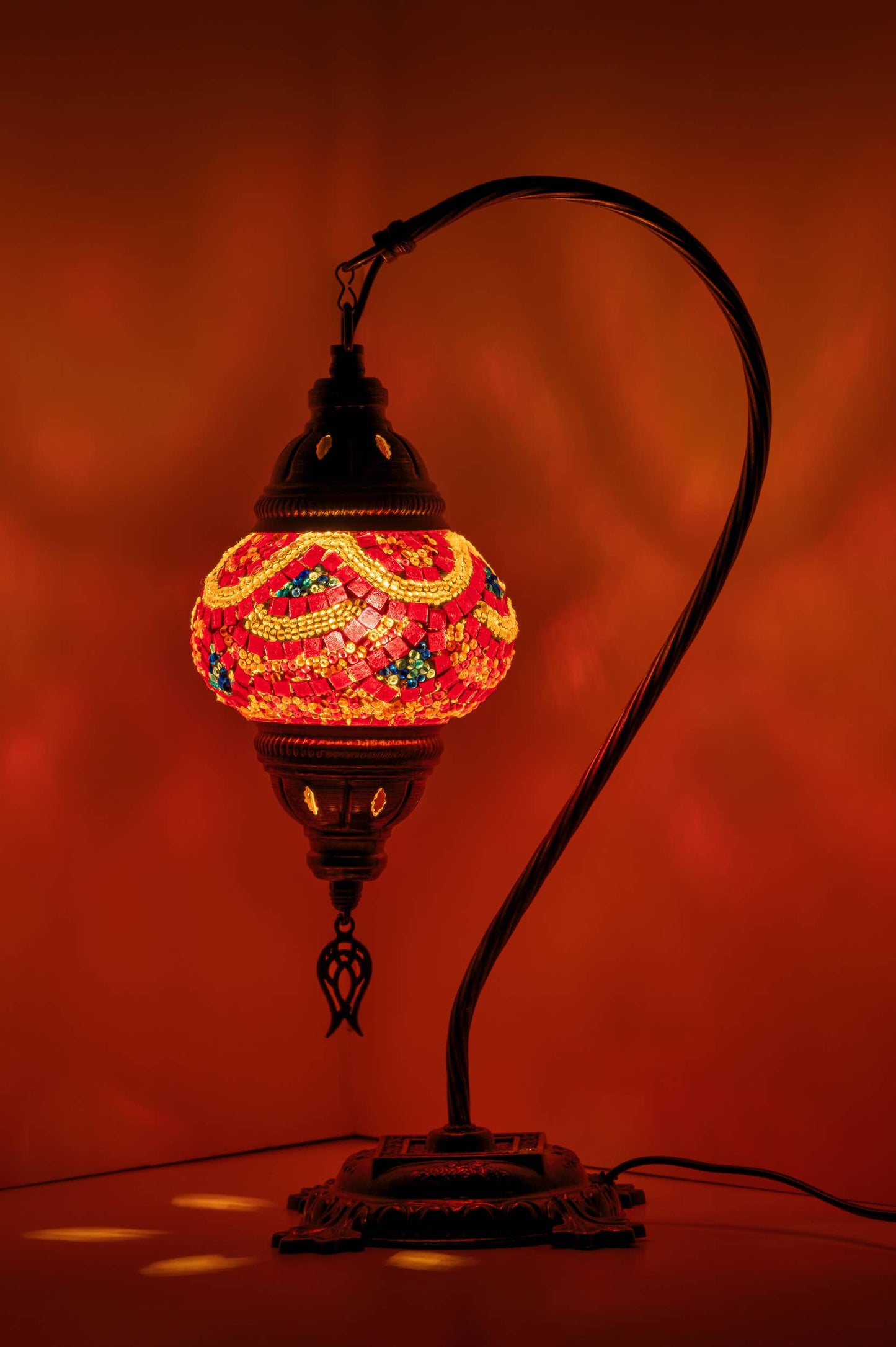 🌿 Handmade Swan Neck Mosaic Lamps Spring–Summer Bestseller