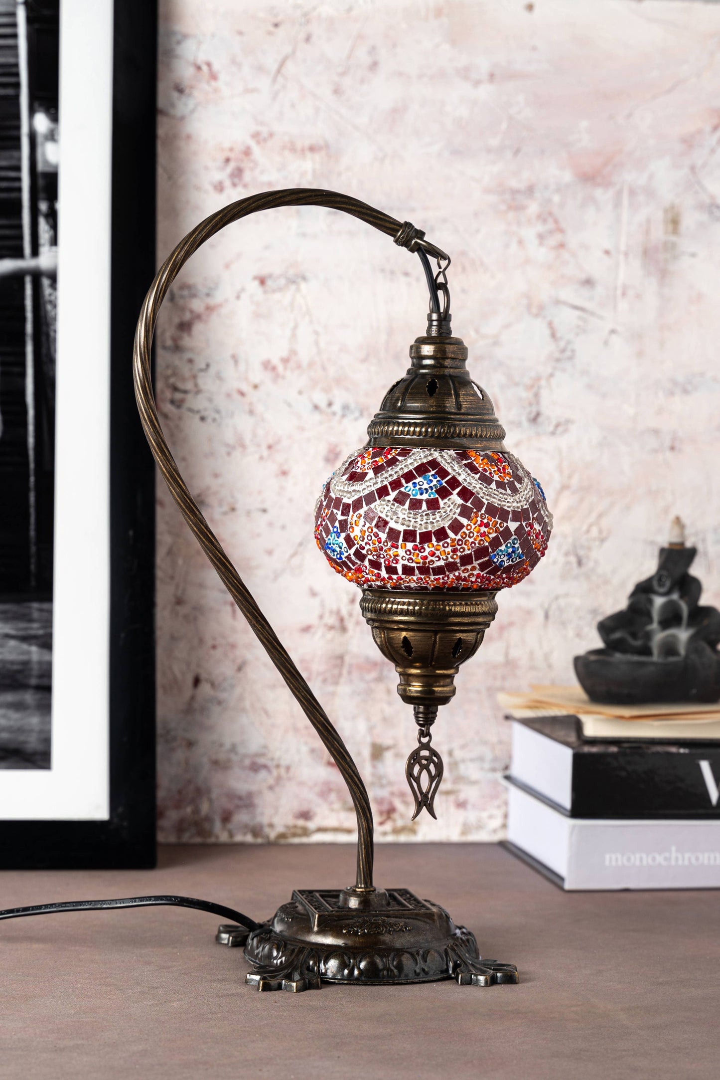 🌿 Handmade Swan Neck Mosaic Lamps Spring–Summer Bestseller