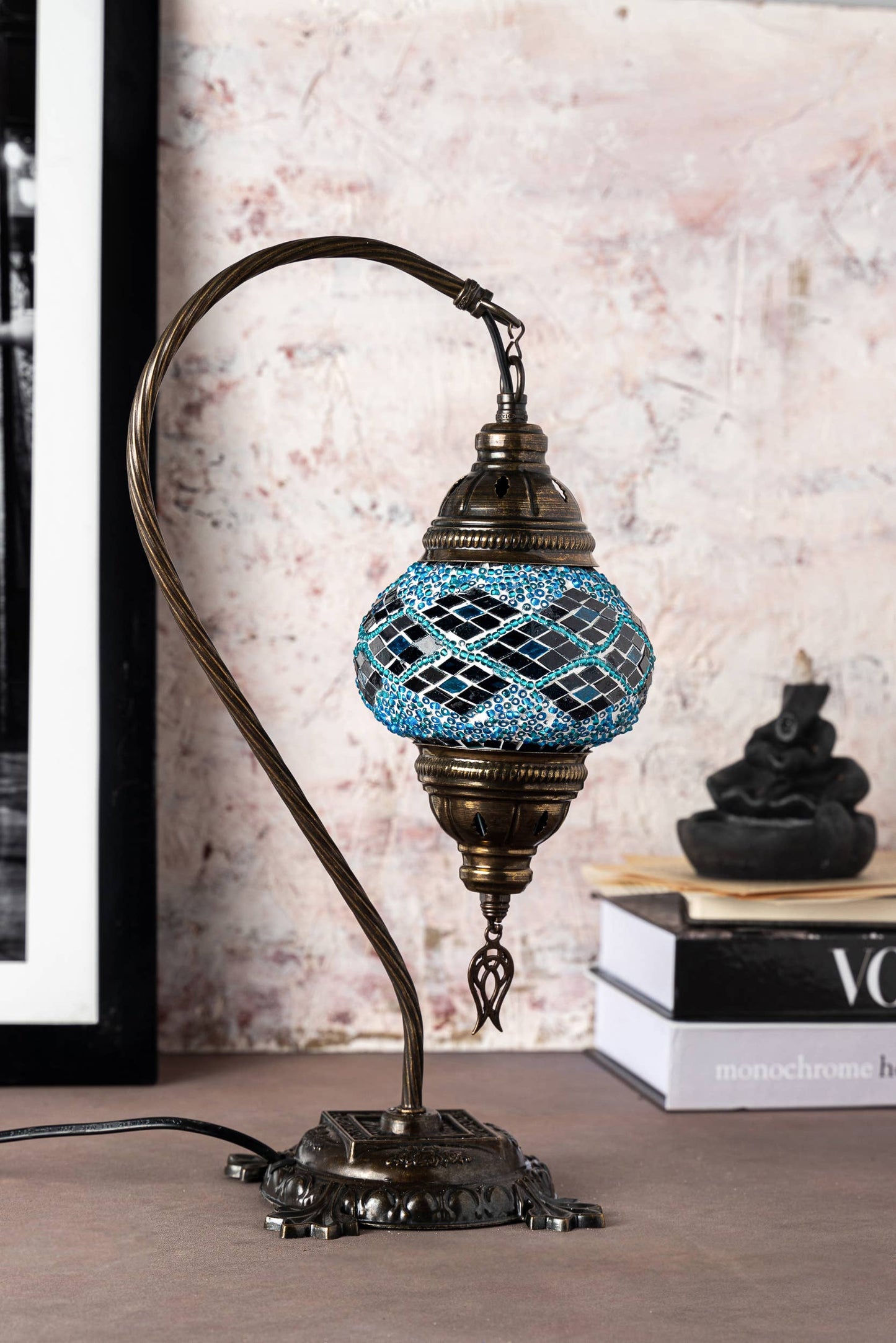 🌿 Handmade Swan Neck Mosaic Lamps Spring–Summer Bestseller