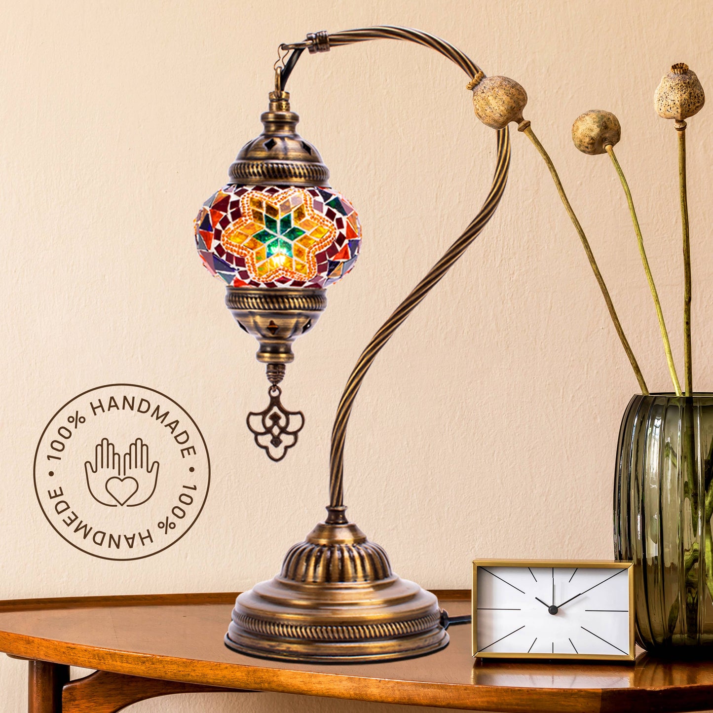 Turkish Moroccan Mosaic Table Lamp - Tiffany Handmade
