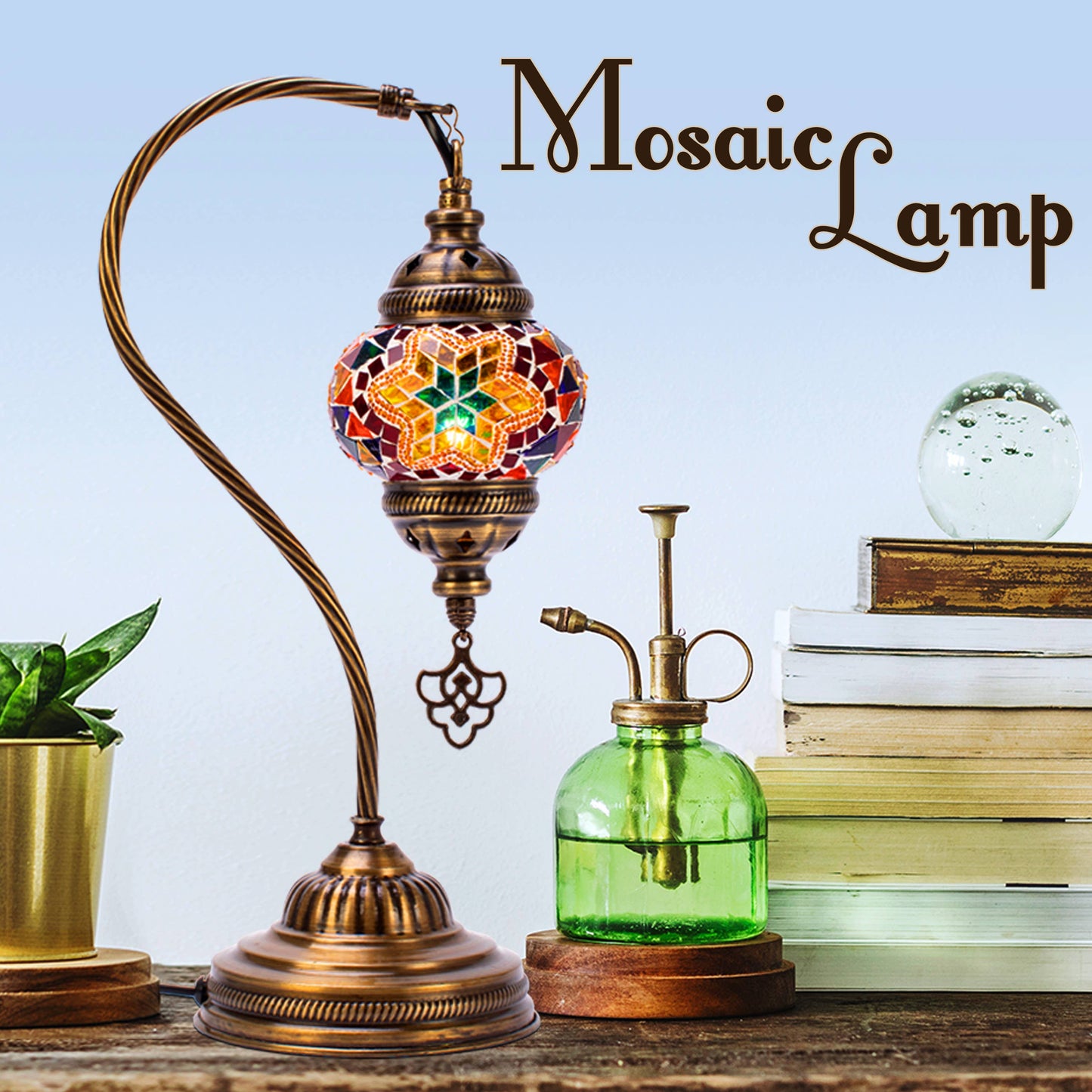 Turkish Moroccan Mosaic Table Lamp - Tiffany Handmade
